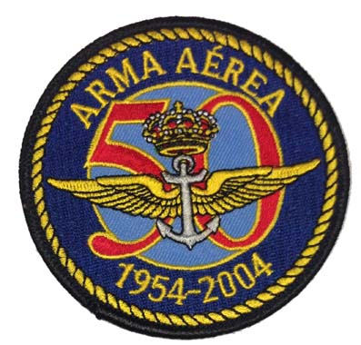 Escudo bordado Arma Aérea 1954 - 2014 Armada Española